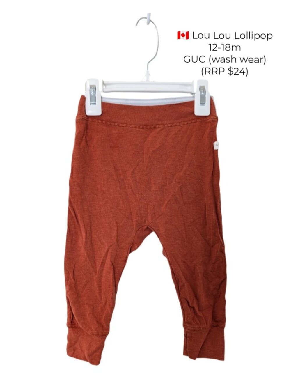 Lou Lou Lollipop Burnt Orange Pants 12-18m Baby Clothes